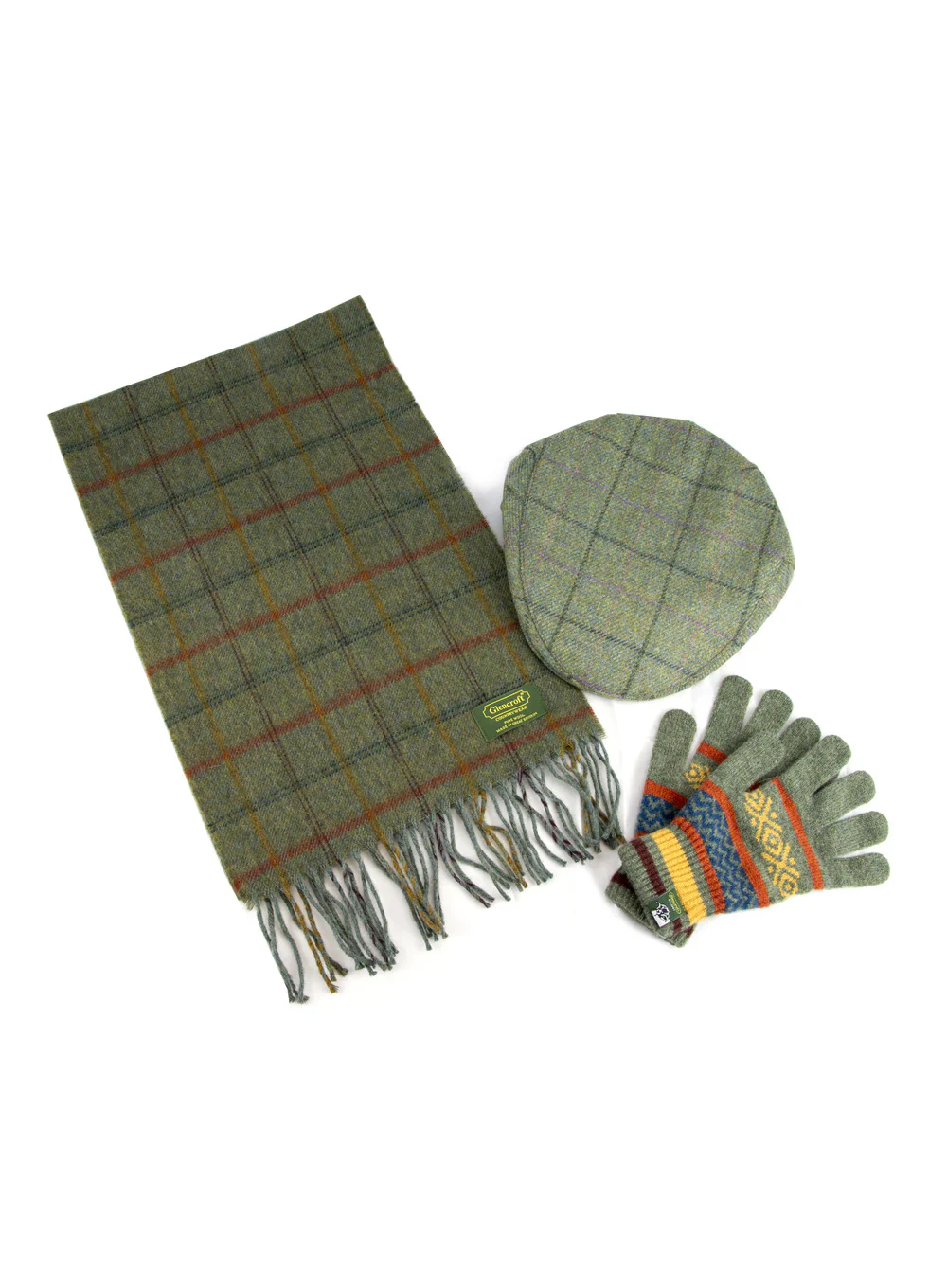 100% Lambswool Fair Isle Ladies Knitted Gloves - Image 5