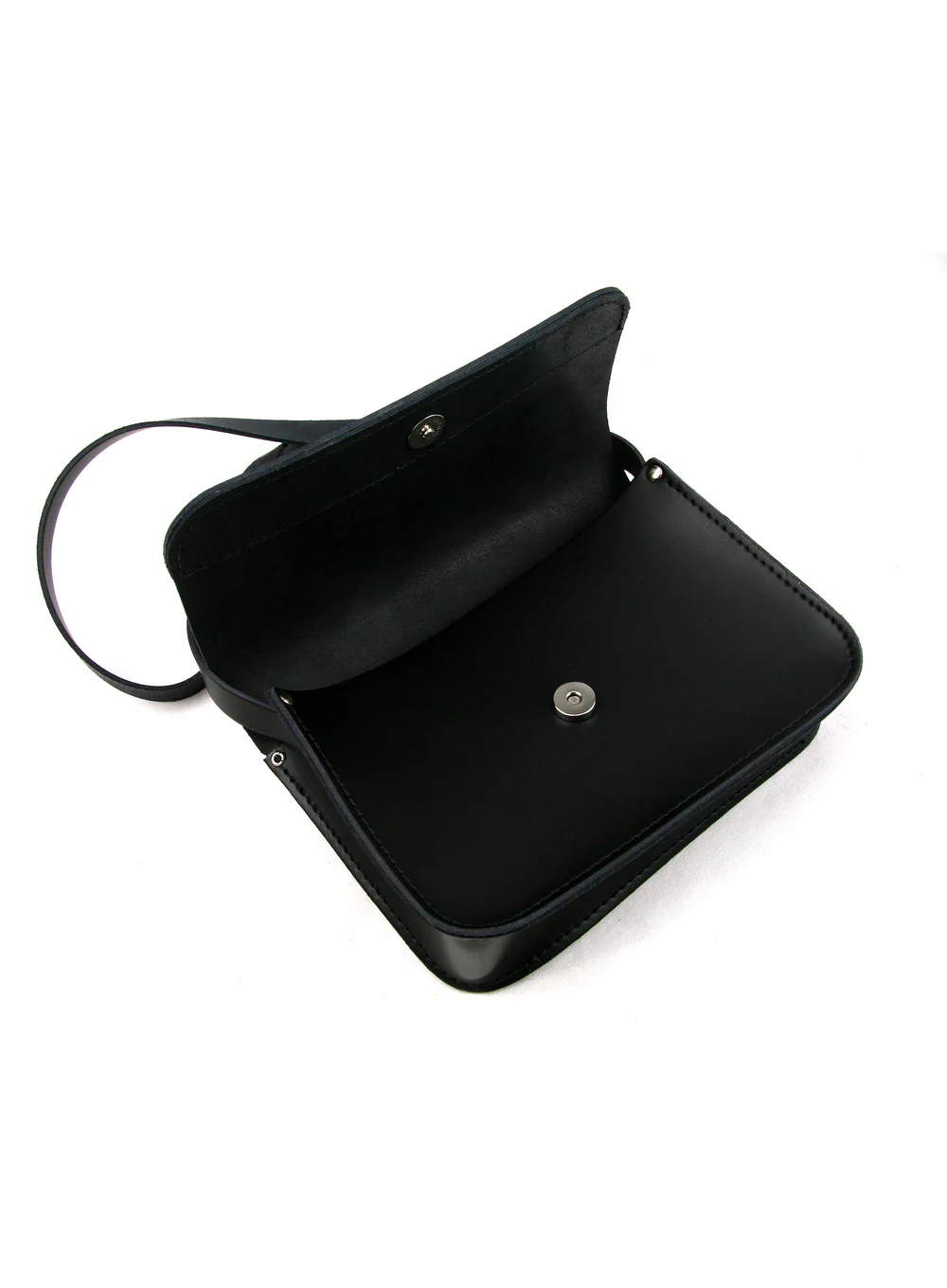 9 Inch Crossbody Saddle Bag Real Leather - Image 4