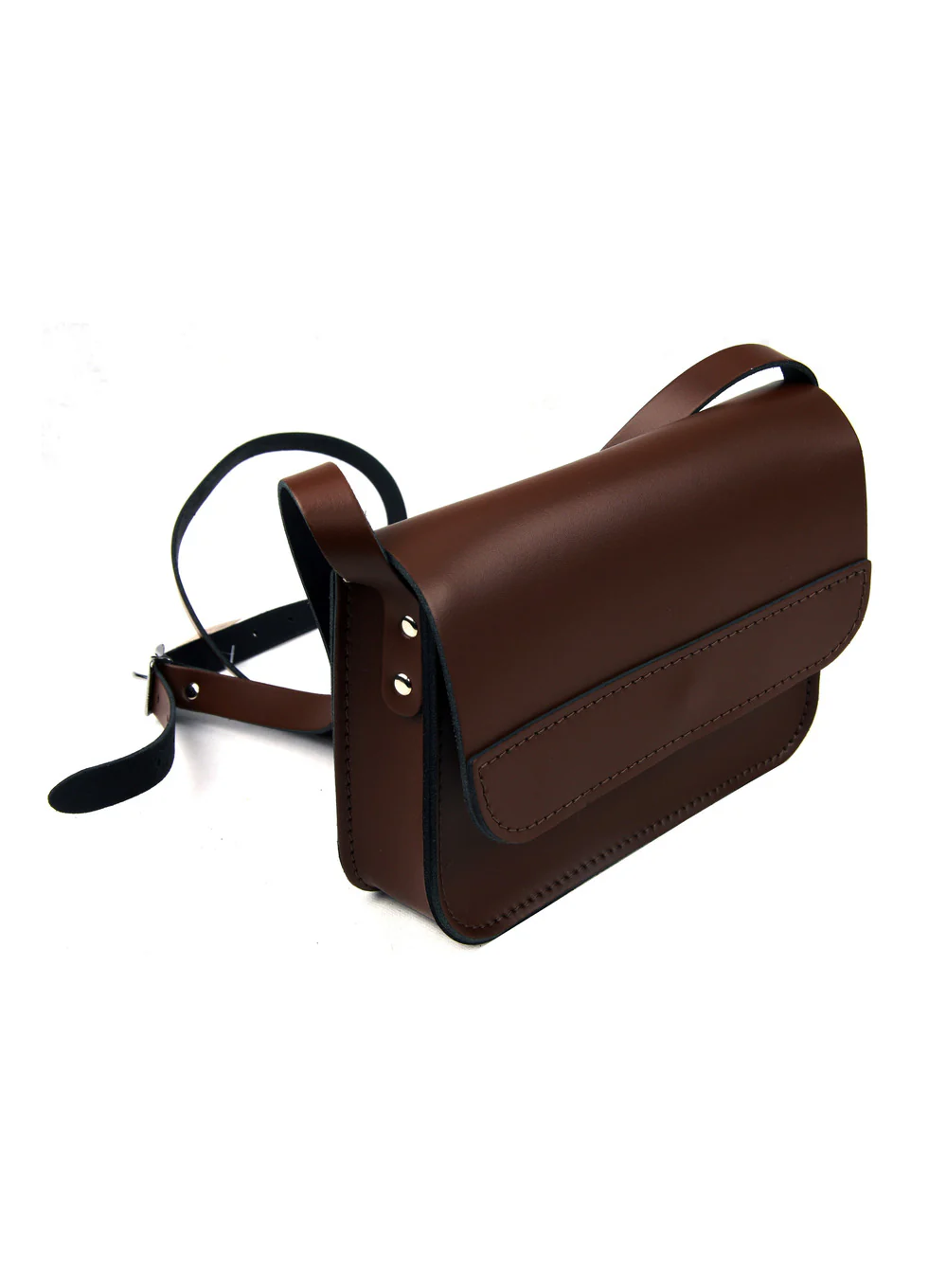9 Inch Crossbody Saddle Bag Real Leather - Image 5