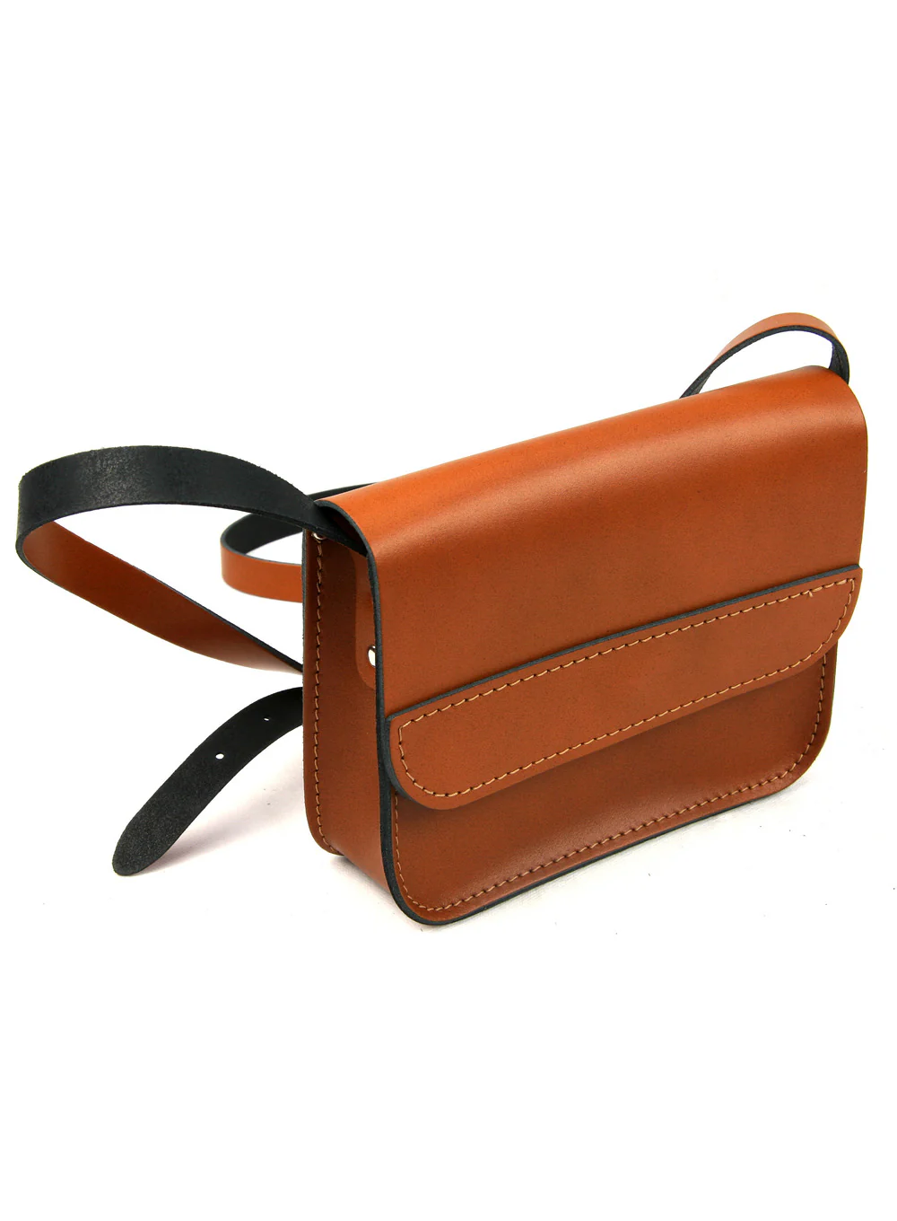 9 Inch Crossbody Saddle Bag Real Leather - Image 7