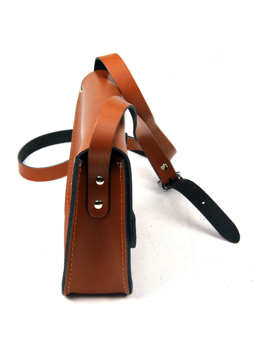 9 Inch Crossbody Saddle Bag Real Leather - Image 8