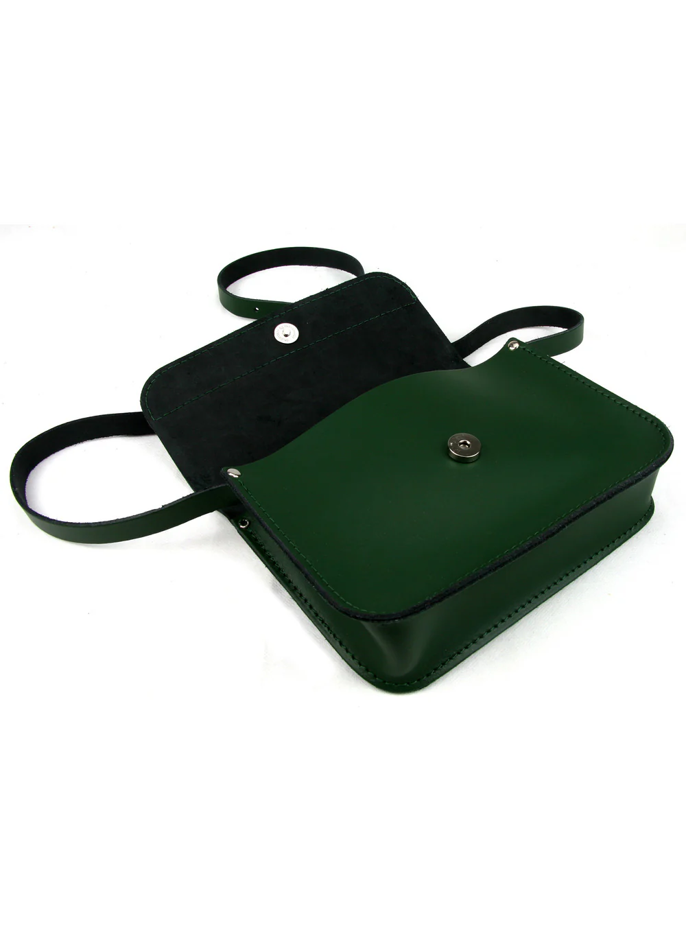 9 Inch Crossbody Saddle Bag Real Leather - Image 9
