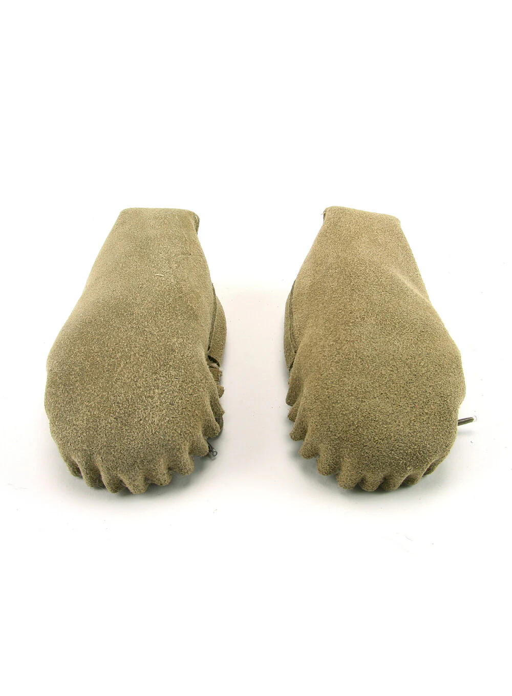 British Made Children's Moccasin Slippers Beige - Image 6
