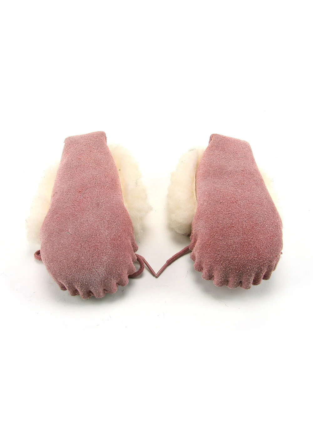 British Made Pink Children's Moccasins with Collar - Image 4