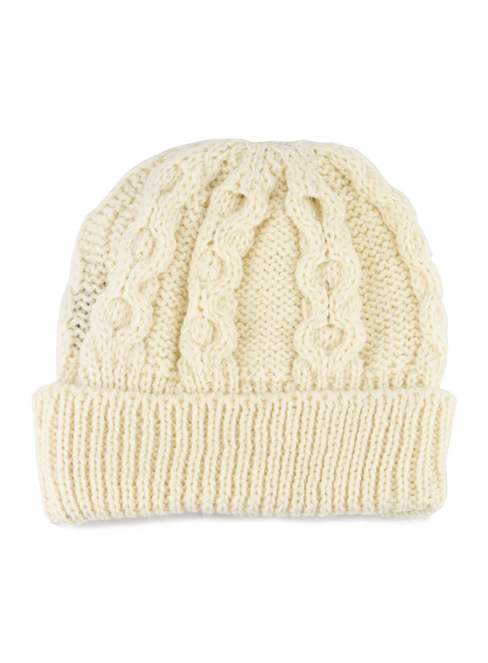British Wool Aran Beanie Hat - Image 5