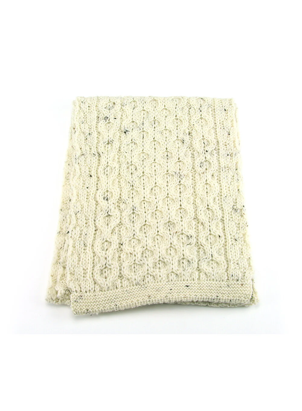 Chunky British Wool Aran Scarf - Image 3
