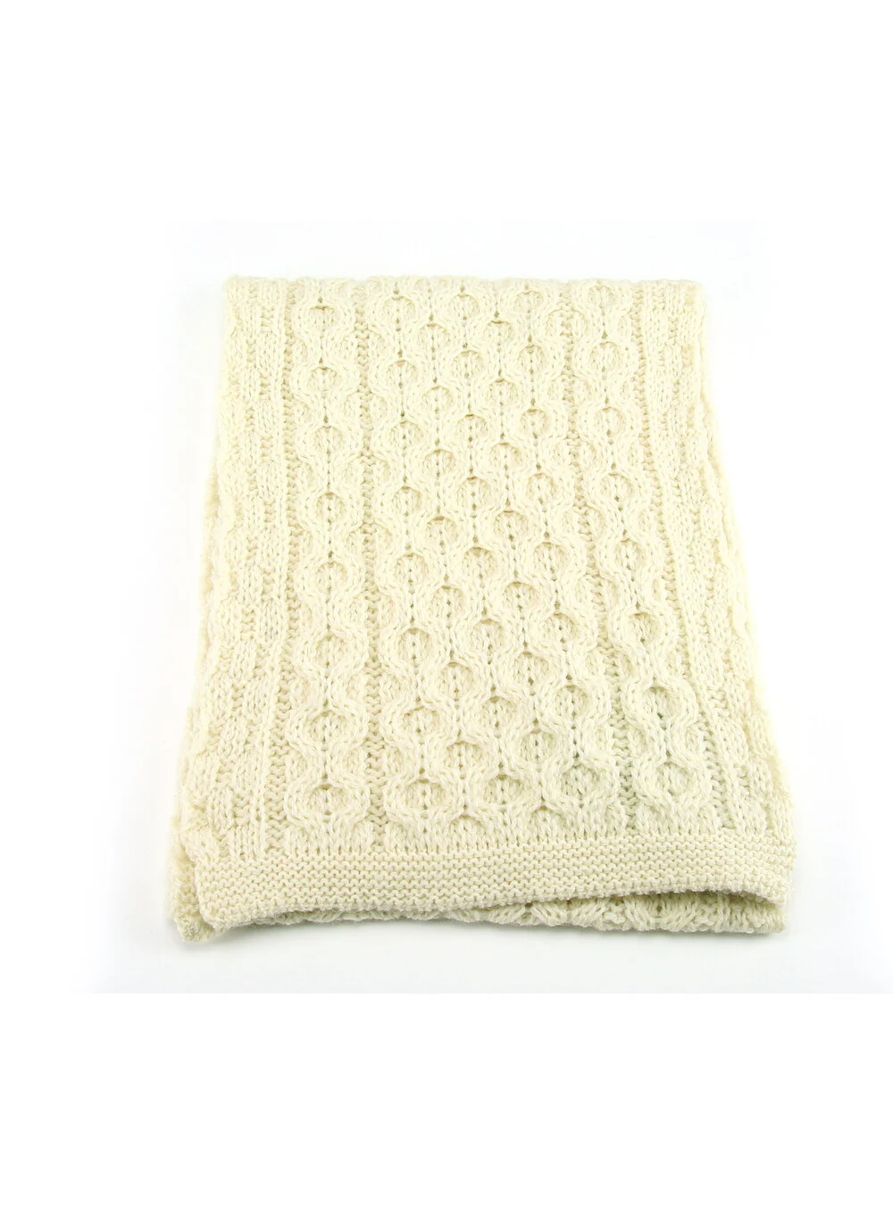 Chunky British Wool Aran Scarf - Image 4