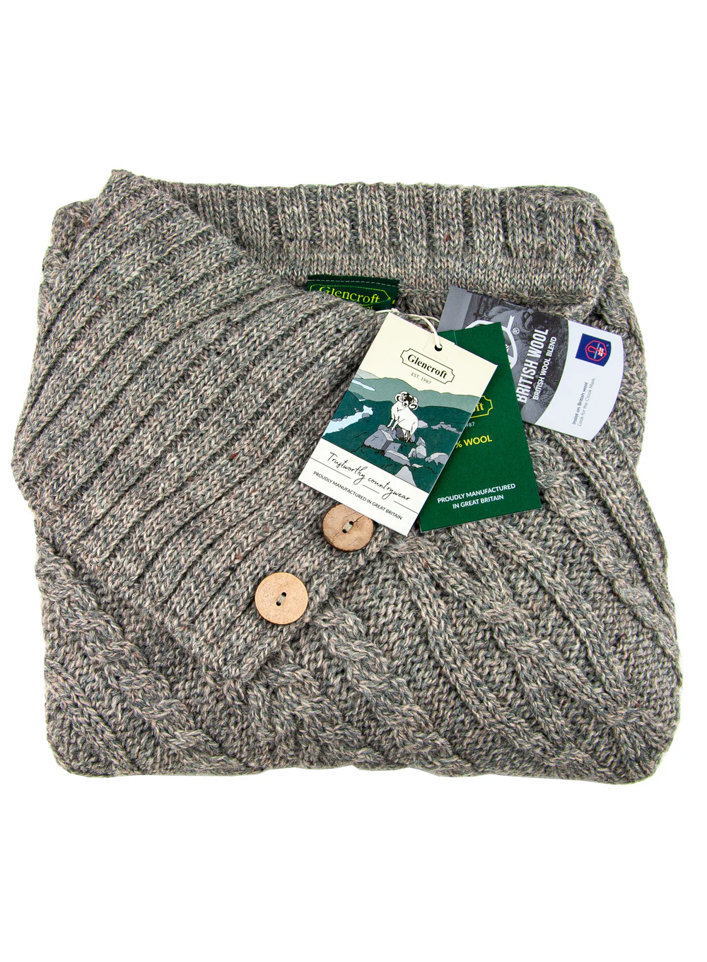 British Wool Ladies Aran Poncho - Image 5