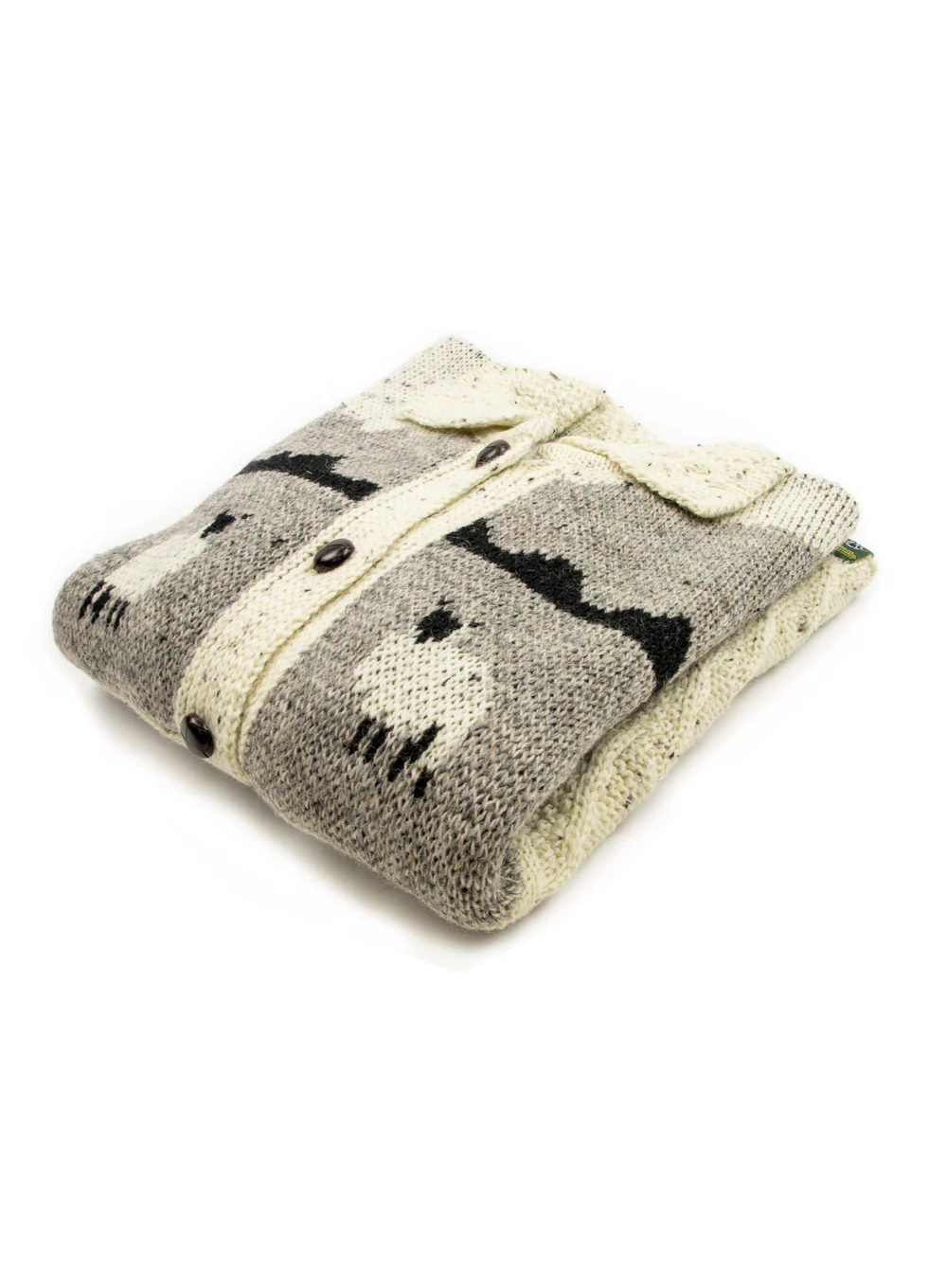 Dales Sheep British Wool Aran Cardigan - Image 5