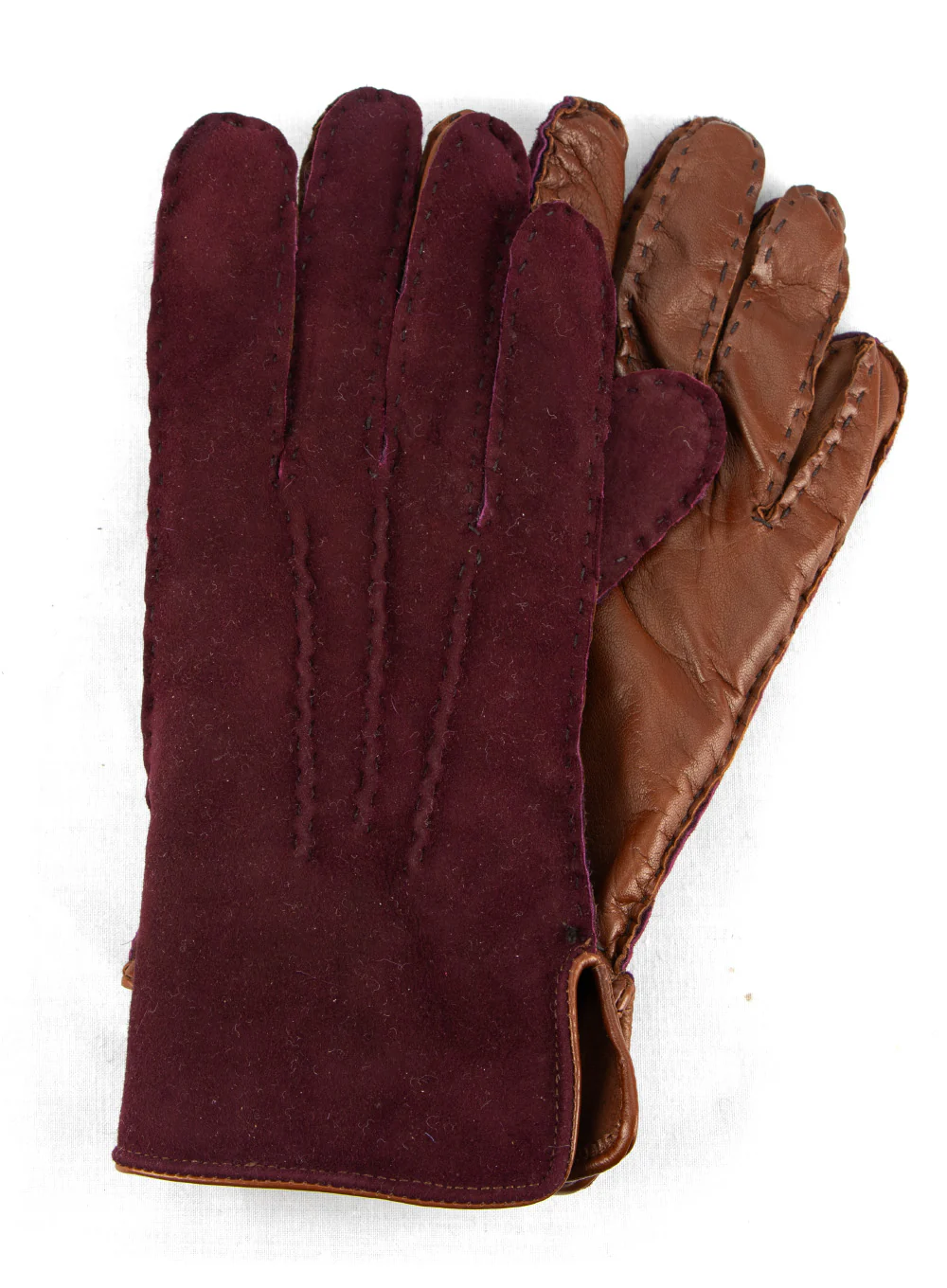Hand Stitched Ladies Leather Palm Lambskin Gloves - Image 5