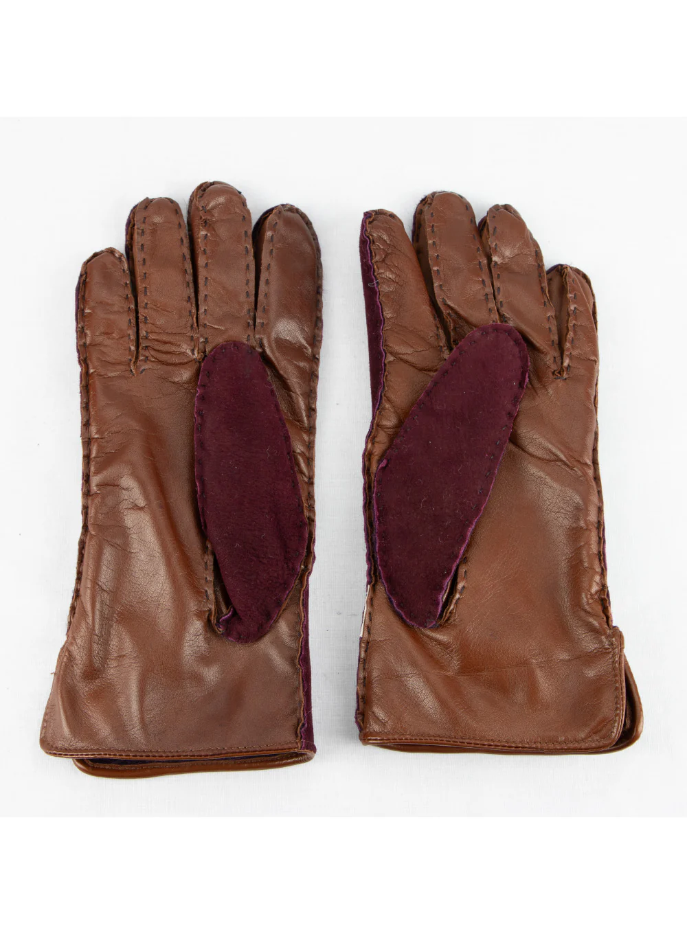Hand Stitched Ladies Leather Palm Lambskin Gloves - Image 6