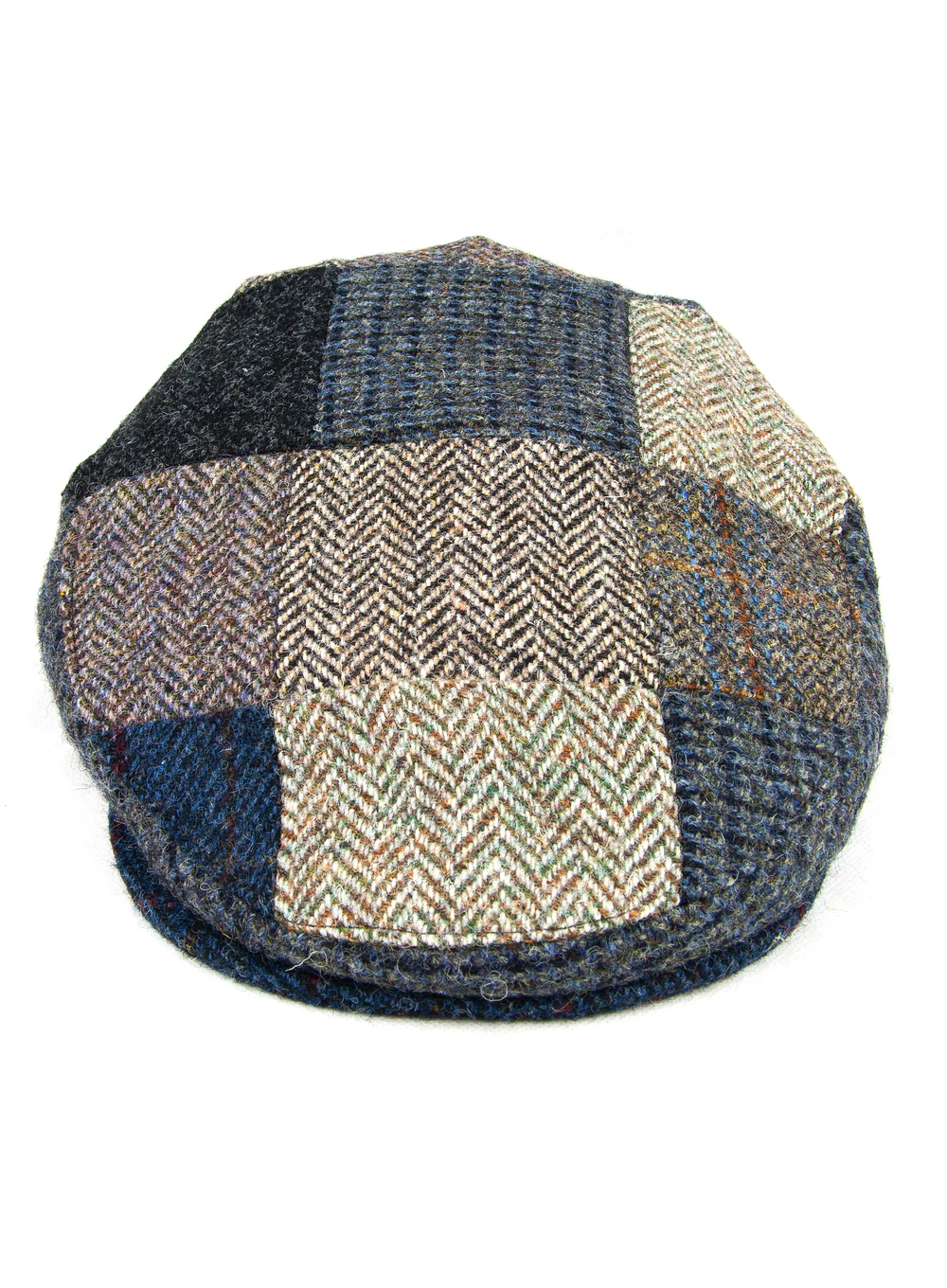 Harris Tweed Patchwork Flat Cap British Made - Image 3
