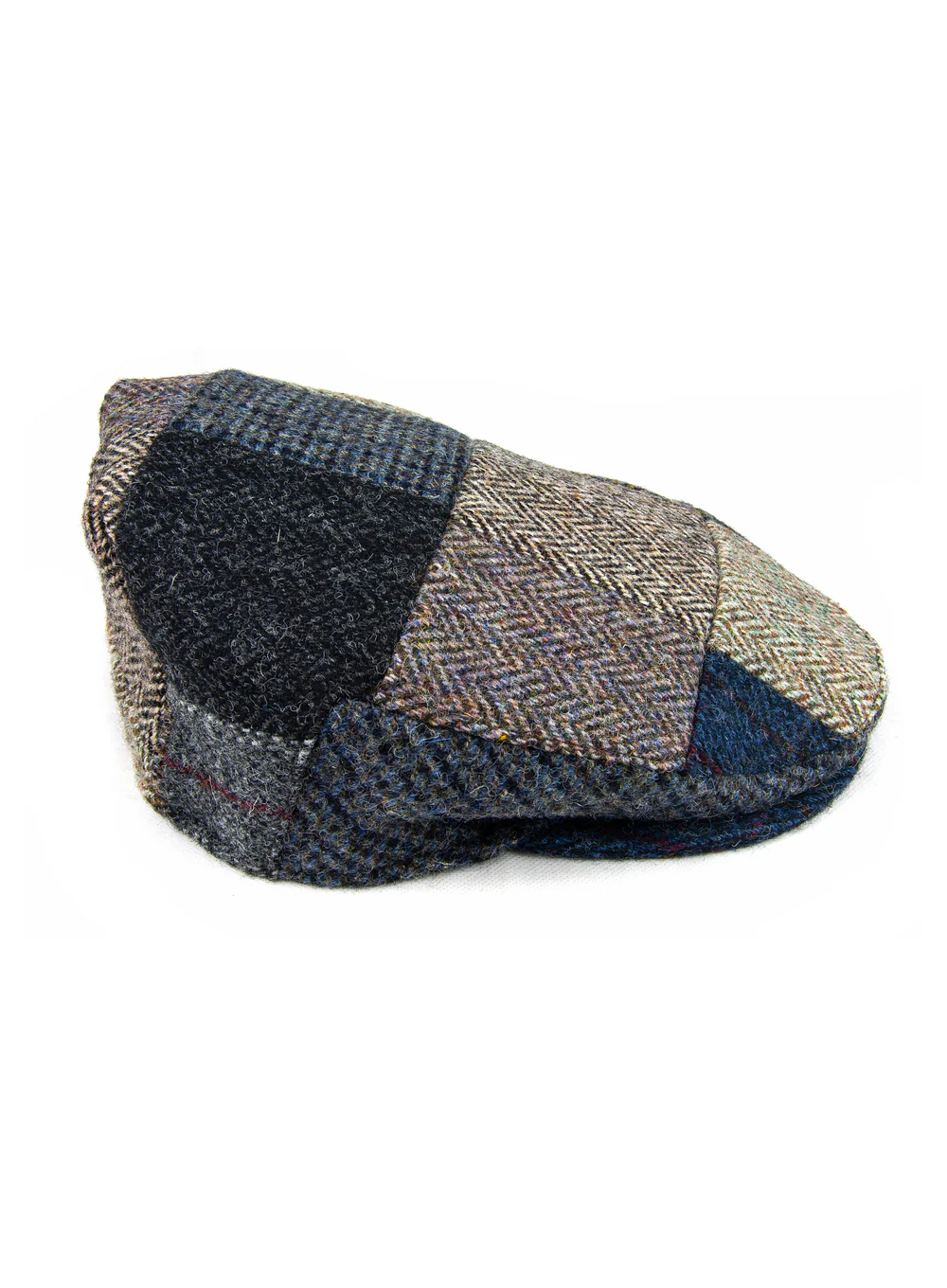 Harris Tweed Patchwork Flat Cap British Made - Image 4