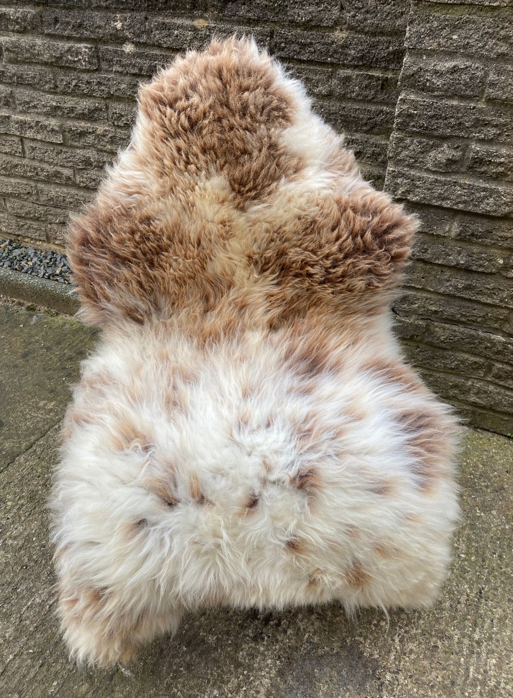 Boston Spotty Cream and Brown British Sheepskin Rug