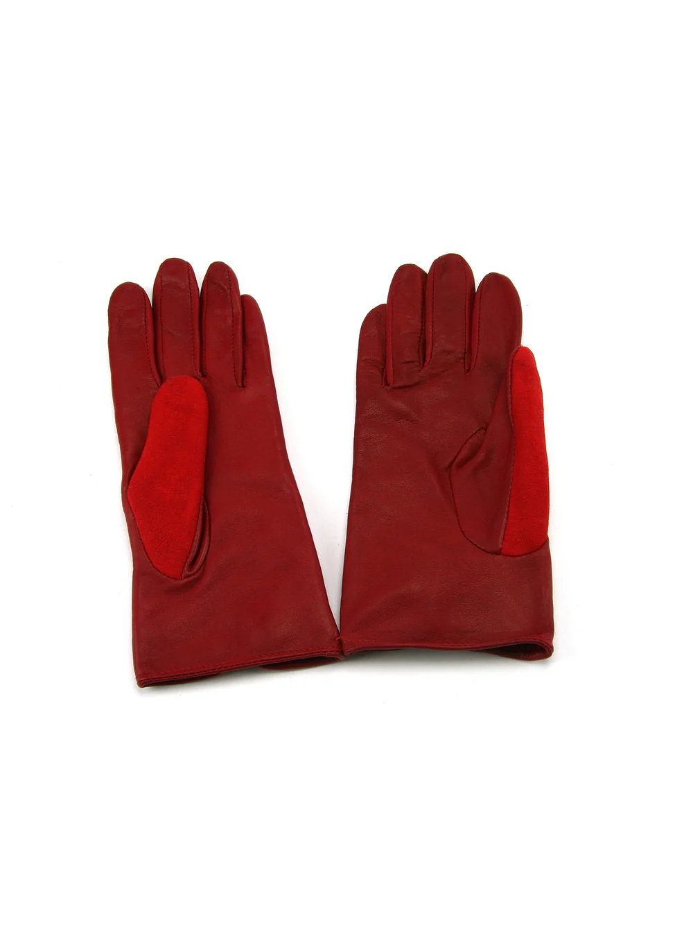 Ladies Slim Leather Palm Lambskin Gloves with Button - Image 8