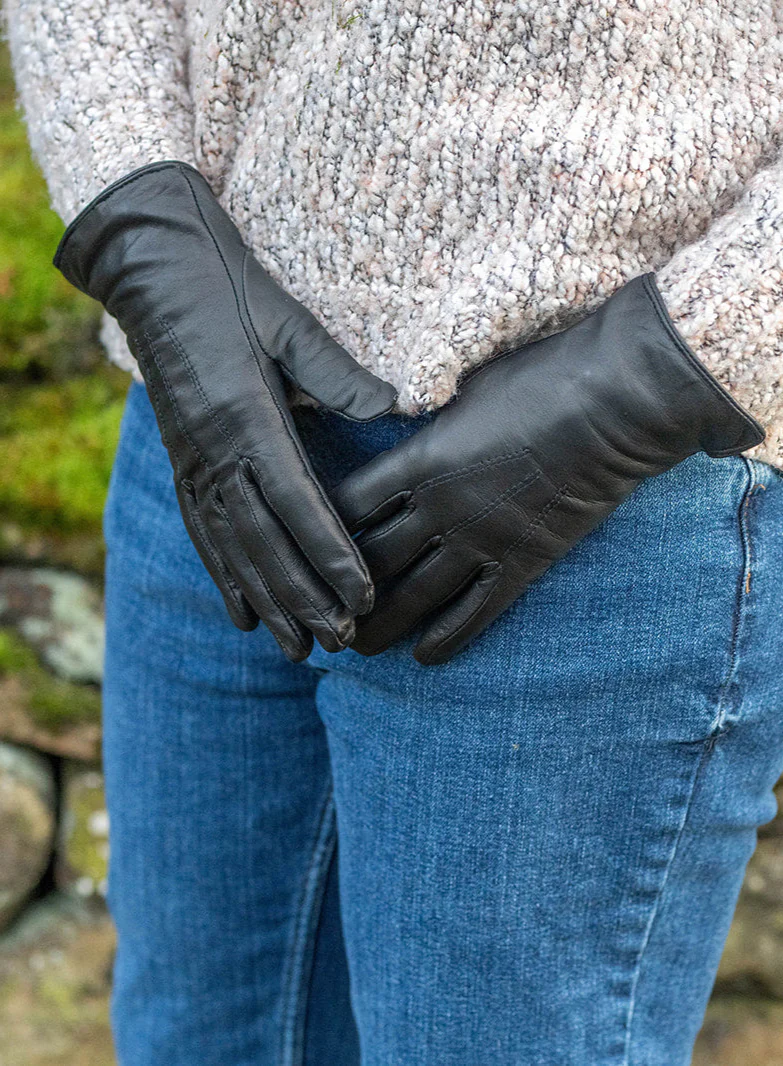 Ladies Luxury Leather Silk Lined Gloves - Image 3