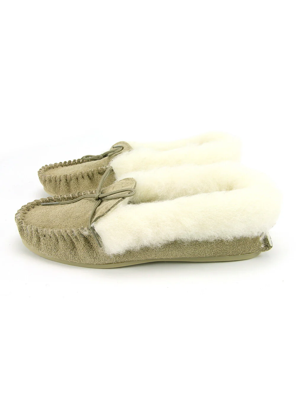 Lambswool Lined Collared Moccasins with Sole - Image 3