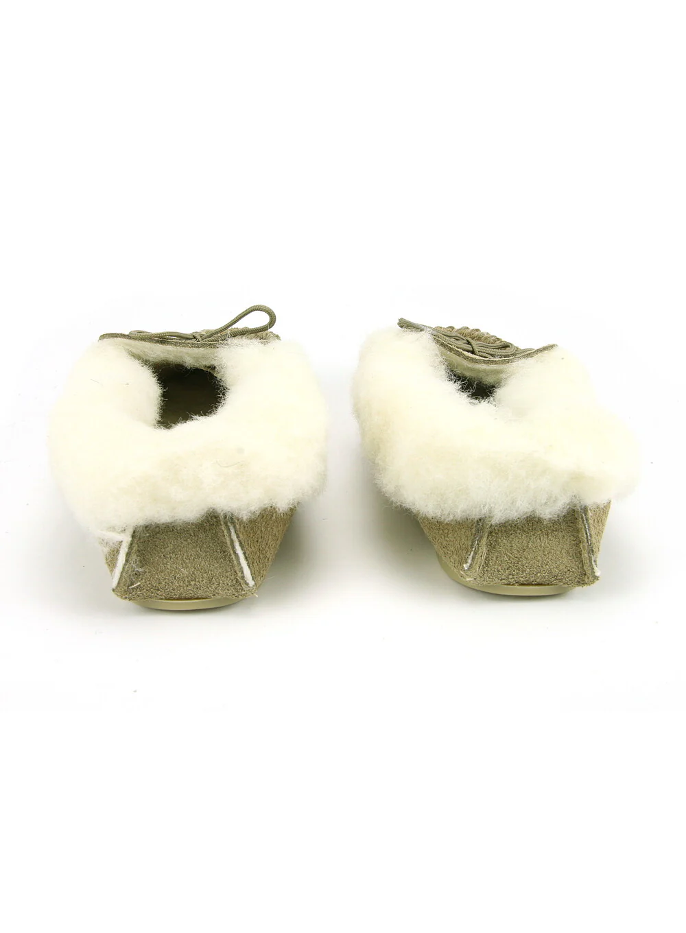 Lambswool Lined Collared Moccasins with Sole - Image 4