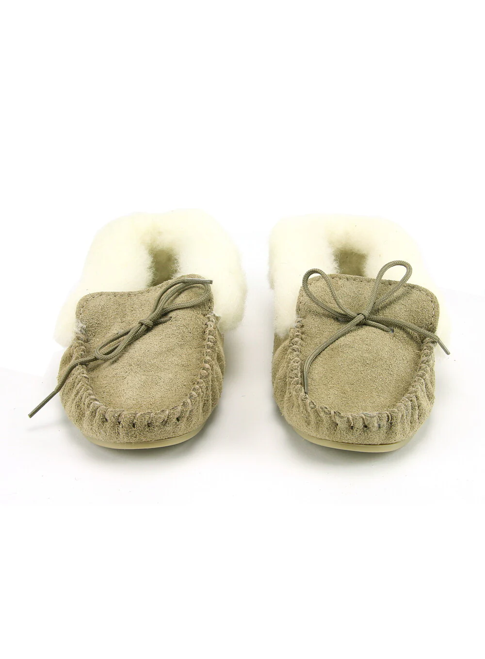 Lambswool Lined Collared Moccasins with Sole - Image 5