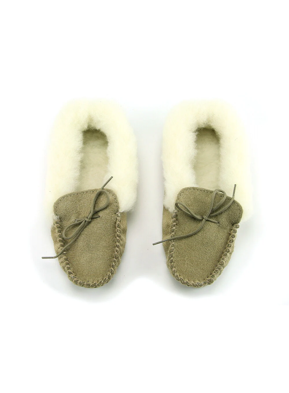 Lambswool Lined Collared Moccasins with Sole - Image 6