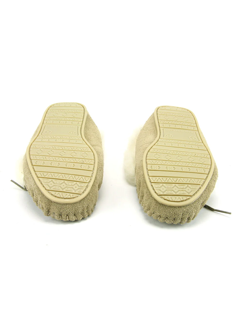 Lambswool Lined Collared Moccasins with Sole - Image 8