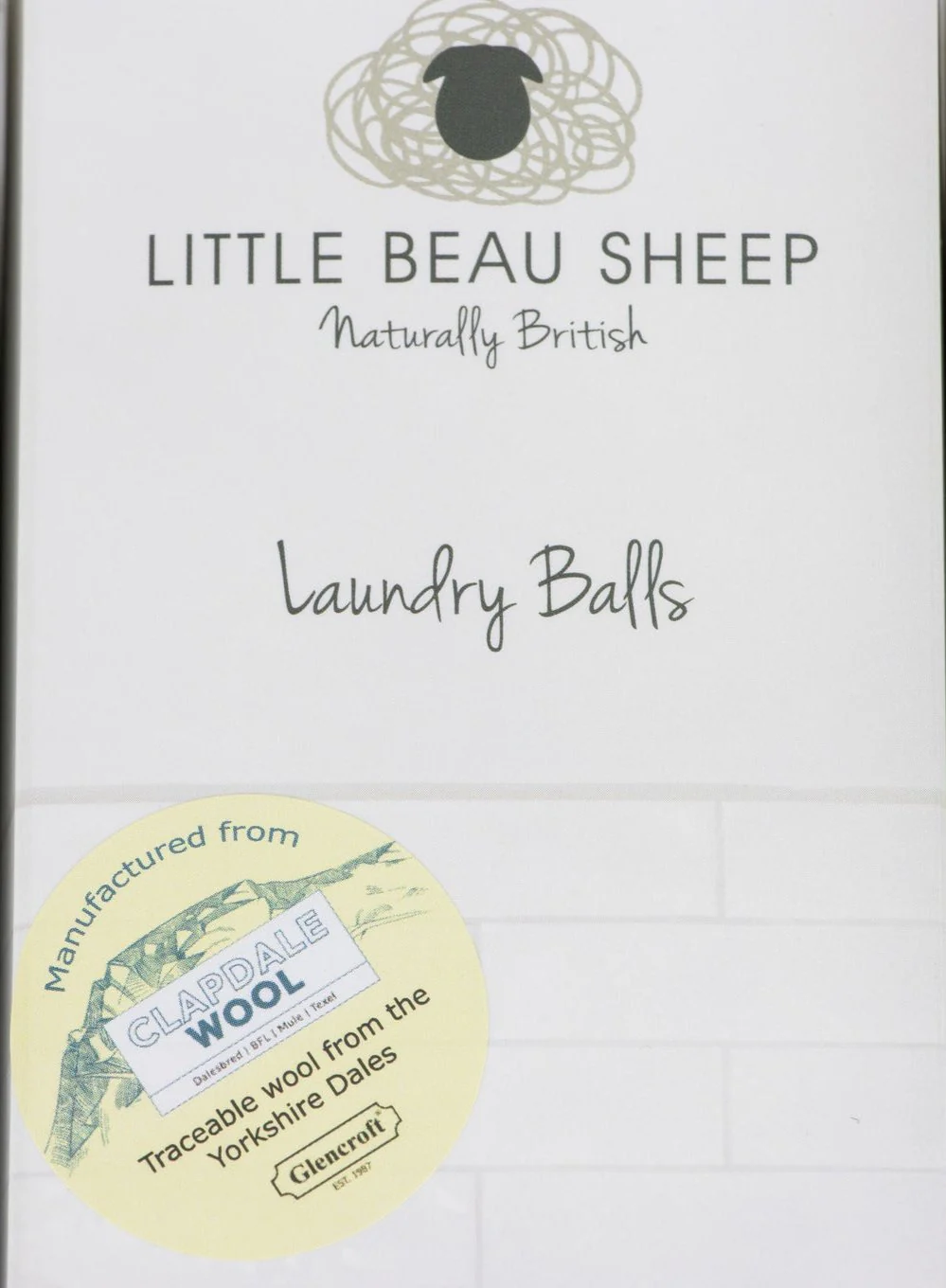 Little Beau Sheep x Glencroft Clapdale Wool Dryer Balls, Pack of 3 - Image 4