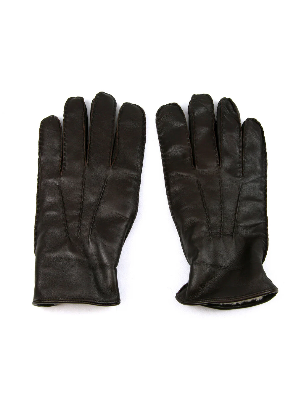Luxury Men's Hand Sewn Lambskin Lined Leather Gloves - Image 5