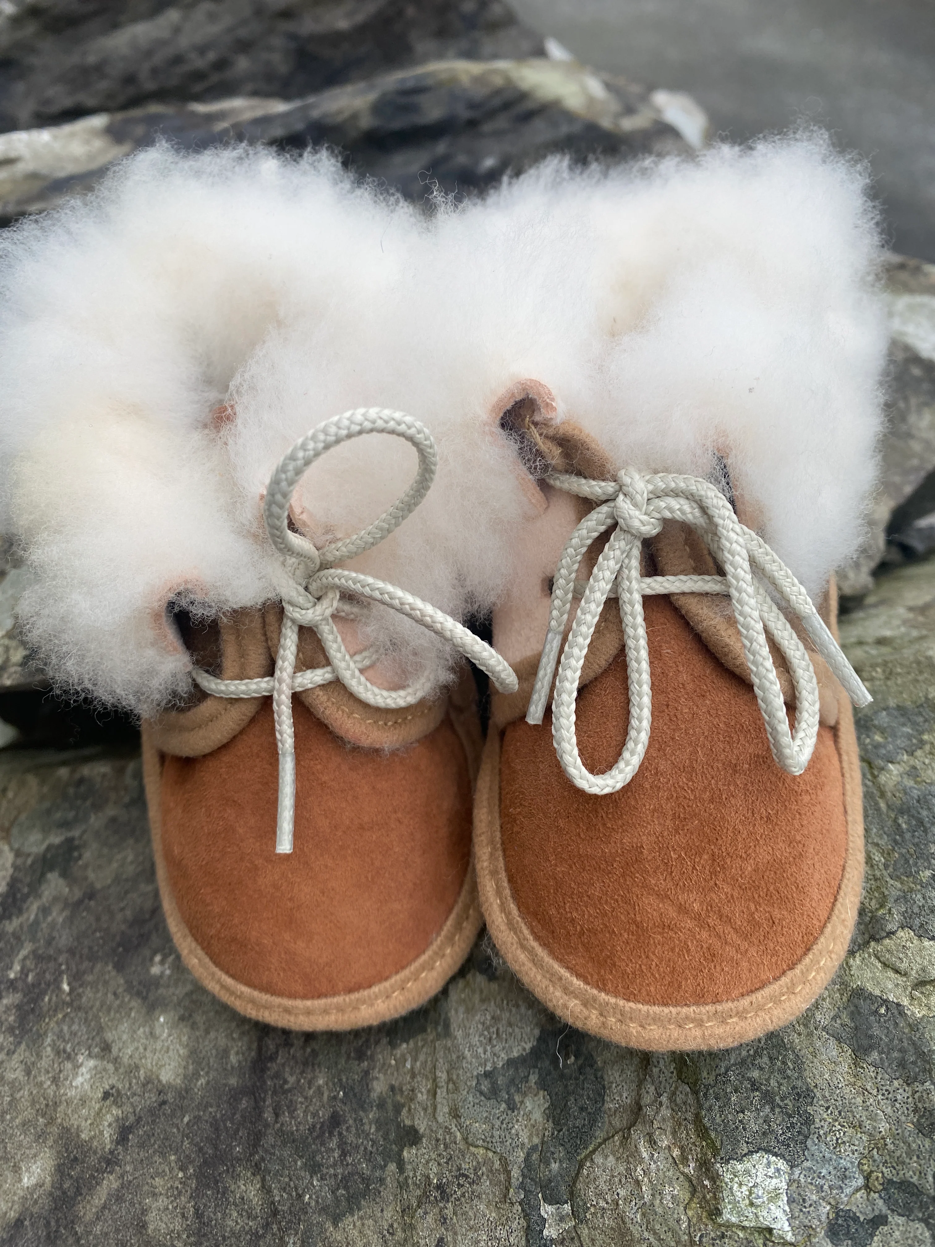 Real Sheepskin Baby Bootees - Image 4