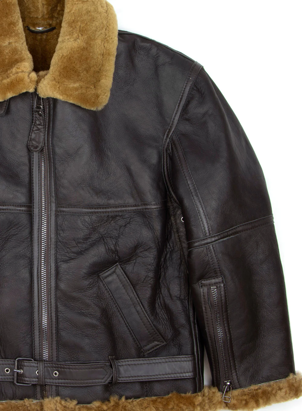 Sheepskin Aviator Flying Jacket - Image 3